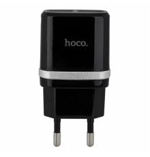 Мережевий зарядний пристрій HOCO C12 Smart dual USB charger Black