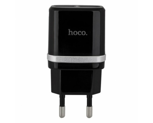 Мережевий зарядний пристрій HOCO C12 Smart dual USB charger Black