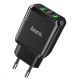 Мережевий зарядний пристрій HOCO N6 Charmer dual port QC3.0 charger 18W Black