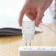 Мережевий зарядний пристрій HOCO C59A Mega joy double port charger for iP White