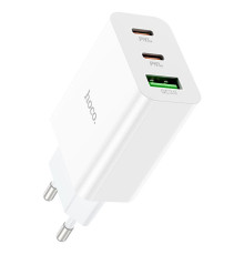 Мережевий зарядний пристрій HOCO C99A PD20W+QC3.0 three-port(2C1A) charger White