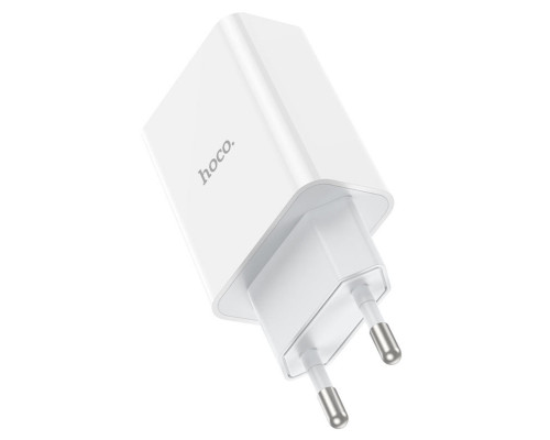 Мережевий зарядний пристрій HOCO C99A PD20W+QC3.0 three-port(2C1A) charger White