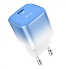 Мережевий зарядний пристрій HOCO C101A single port PD20W charger Ice Blue