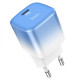 Мережевий зарядний пристрій HOCO C101A single port PD20W charger Ice Blue