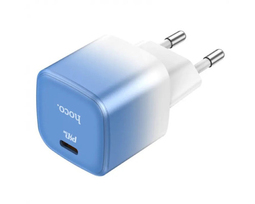 Мережевий зарядний пристрій HOCO C101A single port PD20W charger Ice Blue