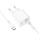 Мережевий зарядний пристрій HOCO C98A Proton single port QC3.0 charger set(Type-C) White