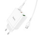 Мережевий зарядний пристрій HOCO N33 Start three-port PD35W(2C1A) charger set(Type-C to Type-C) White