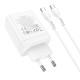 Мережевий зарядний пристрій HOCO N33 Start three-port PD35W(2C1A) charger set(Type-C to Type-C) White