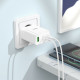 Мережевий зарядний пристрій HOCO N33 Start three-port PD35W(2C1A) charger set(Type-C to Type-C) White