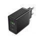 Зарядний пристрій Vention Two-Port USB(A+C) Wall Charger (18W/20W) EU-Plug Black (FBBB0-EU)