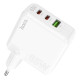 Мережевий зарядний пристрій HOCO C115A Header PD65W GaN three-port(2C1A) charger White