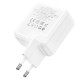 Мережевий зарядний пристрій HOCO C115A Header PD65W GaN three-port(2C1A) charger White