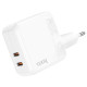 Мережевий зарядний пристрій HOCO C110A Lucky dual-port PD35W(2C) charger White