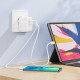 Мережевий зарядний пристрій HOCO C110A Lucky dual-port PD35W(2C) charger White