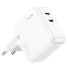 Мережевий зарядний пристрій HOCO C110A Lucky dual-port PD35W(2C) charger White