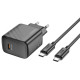 Мережевий зарядний пристрій HOCO CS22A Value single port PD30W charger set(Type-C to Type-C) Black