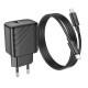 Мережевий зарядний пристрій HOCO CS22A Value single port PD30W charger set(Type-C to Type-C) Black