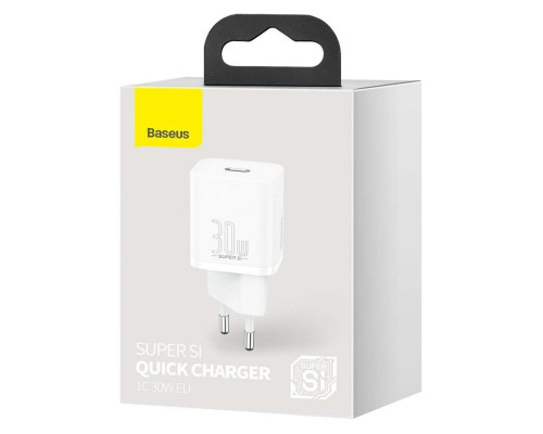 Мережевий зарядний пристрій Baseus Super Si quick charger IC 30W EU White