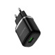 Мережевий зарядний пристрій BOROFONE BA36A High speed single port QC3.0 charger set18W Black