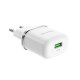 Мережевий зарядний пристрій BOROFONE BA36A High speed single port QC3.0 charger set 18W White