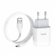 Мережевий зарядний пристрій HOCO C72A Glorious single port charger set(Type-C) White