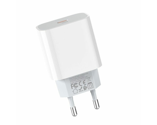 Мережевий зарядний пристрій HOCO C76A Plus Speed source PD20W charger White