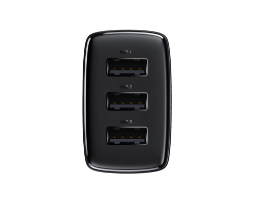 Мережевий зарядний пристрій Baseus Compact Charger 3U 17W EU Black