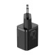 МЗП Baseus Super Si Quick Charger 1C 25W EU Sets Black（With Mini White Cable Type-C to Type-C 3A 1m Black）