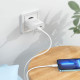 Мережевий зарядний пристрій BOROFONE BA73A Young PD35W dual port(2C) charger set(C to iP) White