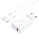 Мережевий зарядний пристрій HOCO C97A PD20W+QC3.0 charger set(Type-C to Type-C) White