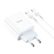 Мережевий зарядний пристрій HOCO C97A PD20W+QC3.0 charger set(Type-C to Type-C) White