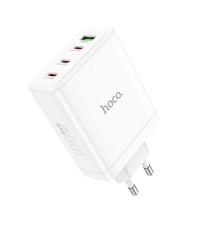 Мережевий зарядний пристрій HOCO N31 Leader PD100W four-port(3C1A) fast charger White