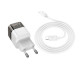 Мережевий зарядний пристрій HOCO C125A Transparent tribute single-port PD20W charger set(C to iP) Transparent Black