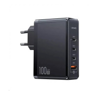 Мережевий зарядний пристрій Usams US-CC163 T50 100W 4 Ports ACCC GaN Fast Charger (EU) Black