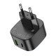 Мережевий зарядний пристрій HOCO CS32A Rise PD20W+QC3.0 charger Black