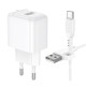 Мережевий зарядний пристрій BOROFONE BAS42A Potential single-port QC3.0 charger set(Type-C)(EU) White