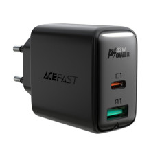 Мережевий зарядний пристрій ACEFAST A5 PD32W(USB-C+USB-A) dual port charger Black