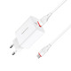 Мережевий зарядний пристрій BOROFONE BA21A Long journey single port QC3.0 charger set(Micro) White