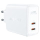 Мережевий зарядний пристрій ACEFAST A29 PD50W GaN (USB-C+USB-C) dual port charger White