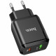 Мережевий зарядний пристрій HOCO N5 Favor dual port PD20W+QC3.0 charger Black