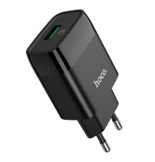 Мережевий зарядний пристрій HOCO C72Q Glorious single port QC3.0 charger 18W Black