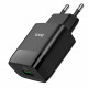 Мережевий зарядний пристрій HOCO C72Q Glorious single port QC3.0 charger 18W Black