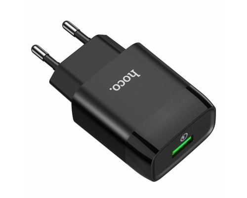 Мережевий зарядний пристрій HOCO C72Q Glorious single port QC3.0 charger 18W Black