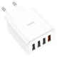 Мережевий зарядний пристрій HOCO C102A Fuerza QC3.0 four-port charger 18W White