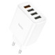 Мережевий зарядний пристрій HOCO C102A Fuerza QC3.0 four-port charger 18W White