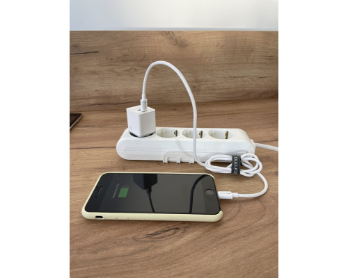 Мережевий зарядний пристрій Mibrand MI-30 GaN 30W Travel Charger USB-A + USB-C White