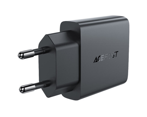 Мережевий зарядний пристрій ACEFAST A65 PD20W GaN single USB-C ultra-thin charger Black