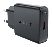 Мережевий зарядний пристрій ACEFAST A65 PD20W GaN single USB-C ultra-thin charger Black