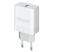 Мережевий зарядний пристрій (адаптер) WALKER WH-35 1USB / QC3.0 / 3A / 18W white TPS-2710000302452 2710000302452