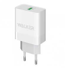 Мережевий зарядний пристрій (адаптер) WALKER WH-35 1USB / QC3.0 / 3A / 18W white TPS-2710000302452 2710000302452